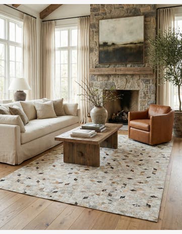 5' x 8' Cowhide Leather Rug
