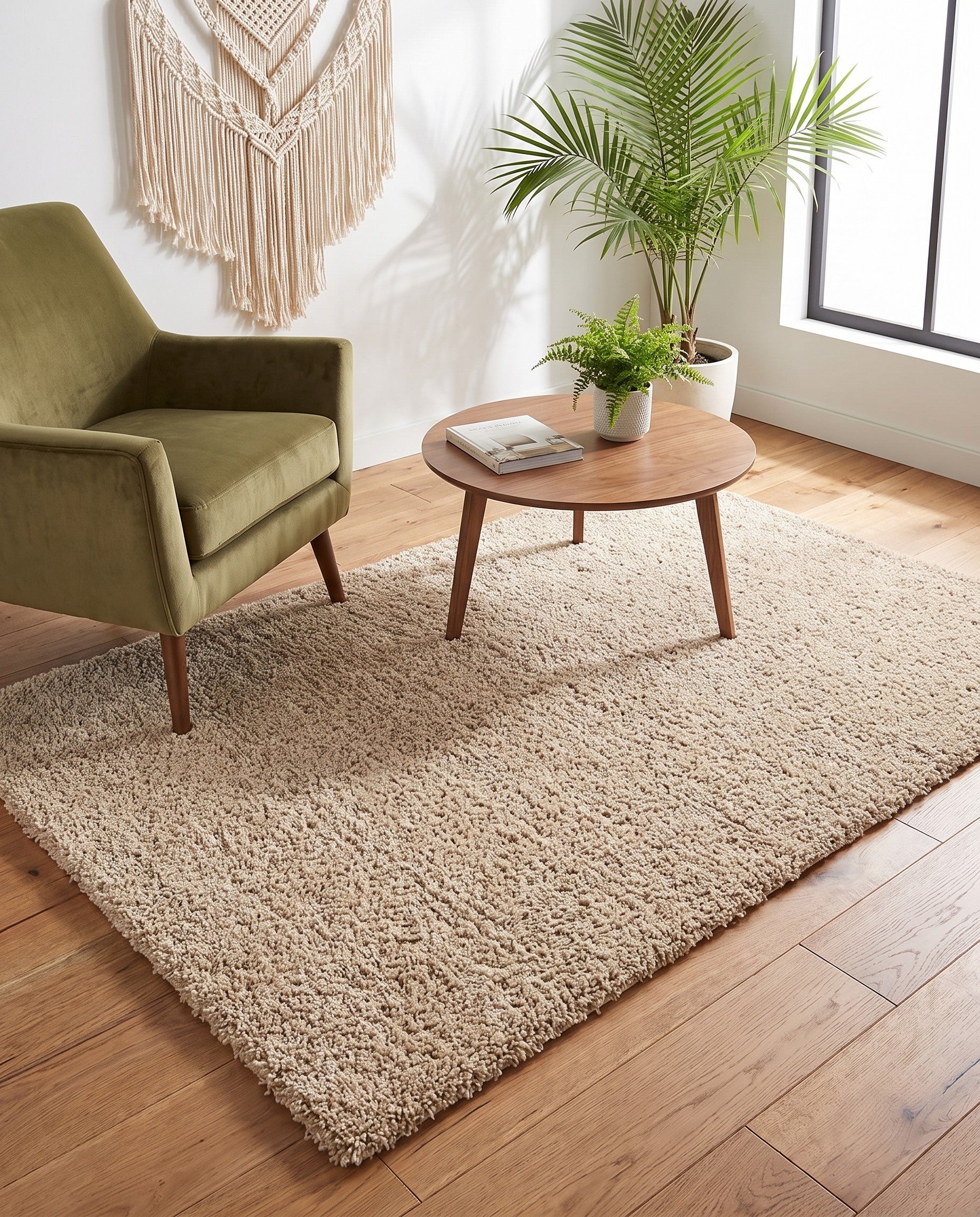 4' x 6' Solid Shag Rug