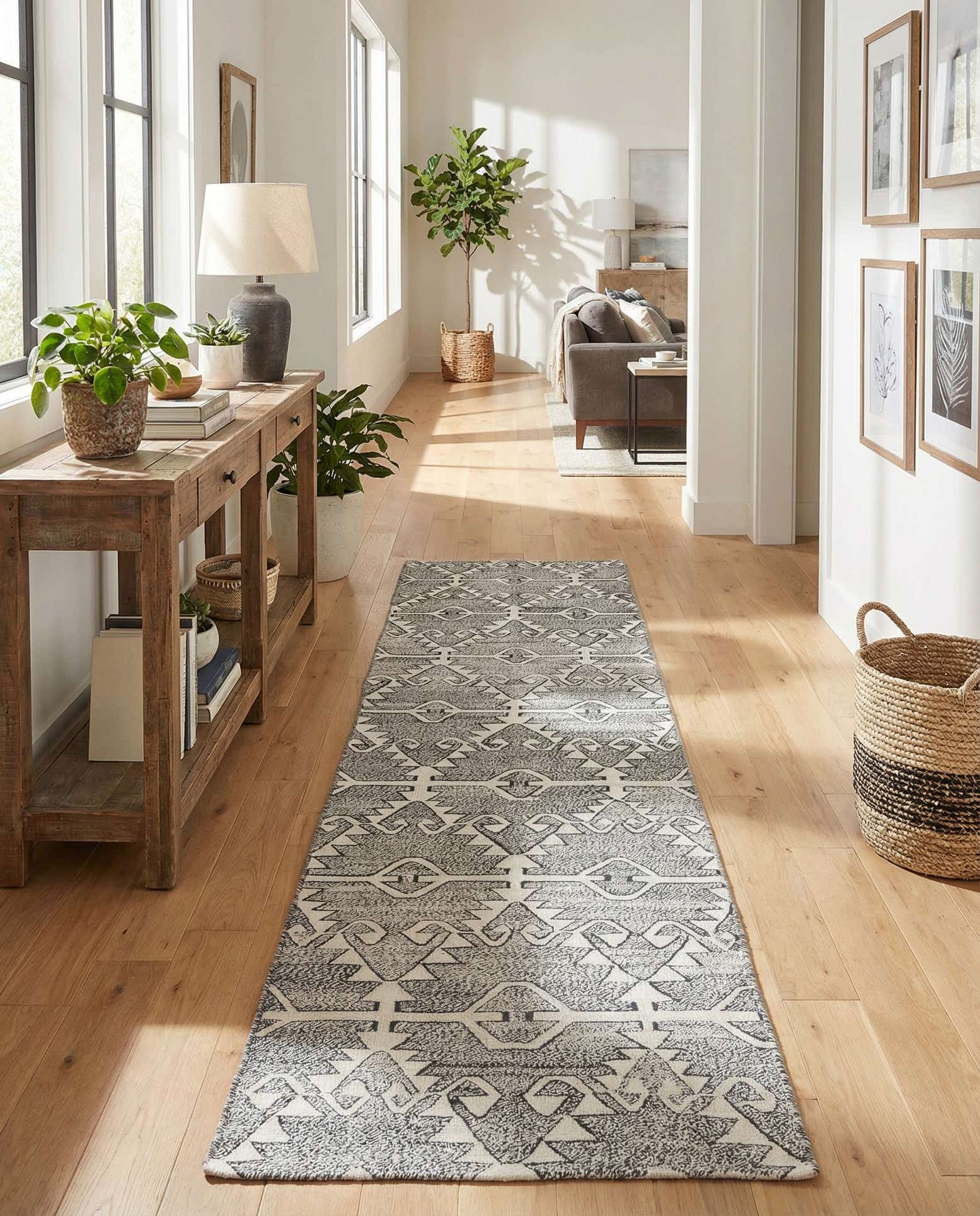 2' 6 x 9' 4 Hand Woven Kilim Modern Wool Runner Rug