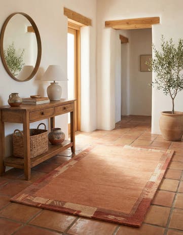 2' 4 x 4' 7 Hand Knotted Nepal Wool Rug