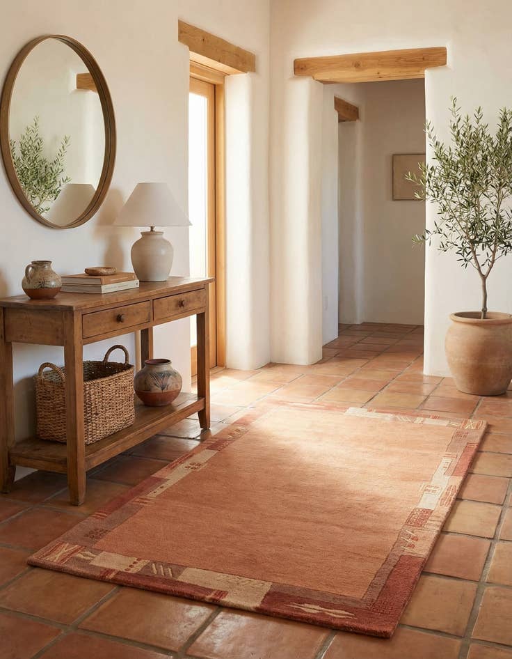 Detail image of  2' 4 x 4' 7  Hand Knotted Nepal Wool Rug