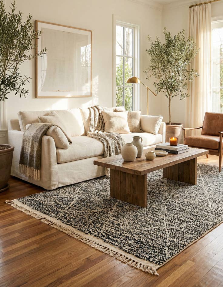 Detail image of 5' 2 x 8' 10  Hand Knotted Moroccan Wool Rug