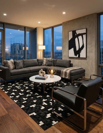 5' 2 x 7' 11 Cowhide Stocks Rug