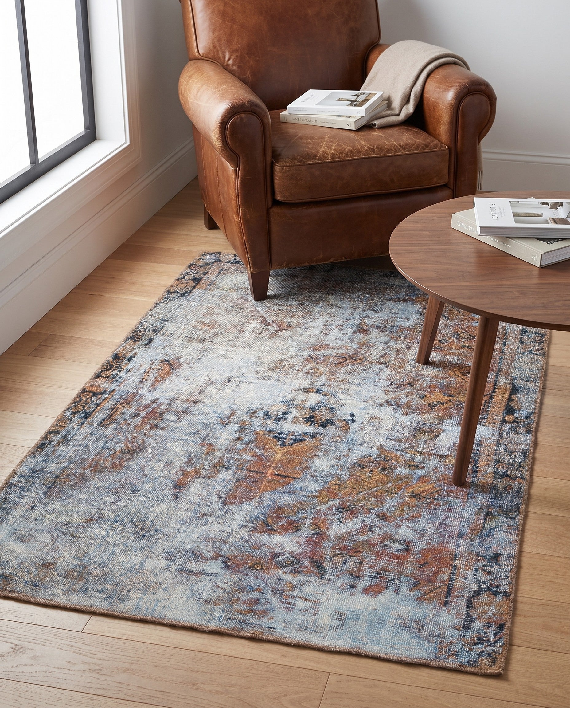 4' x 5' 6 Hand Knotted Ultra Vintage Persian Wool Rug