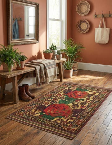 3' 1 x 5' 1 Hand Knotted Sumak Wool Rug