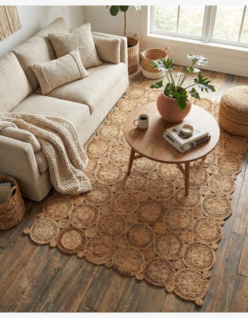 Natural Handmade Braided Jute Rug