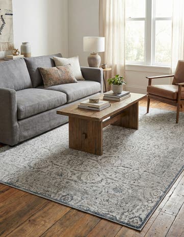 Gray New Vintage Rug