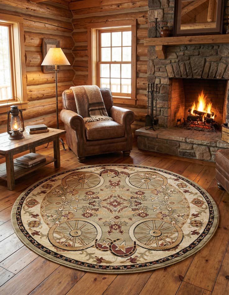 Detail image of 7' 10 x 7' 10 Pioneer Round Rug