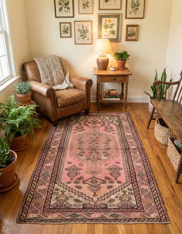 3' 5 x 6' 3 Hand Knotted Ultra Vintage Persian Wool Rug