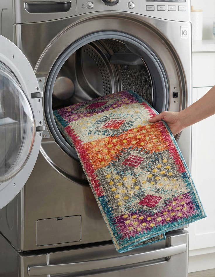 Detail image of  2' 7 x 10'  Washable Carnevale Runner Rug