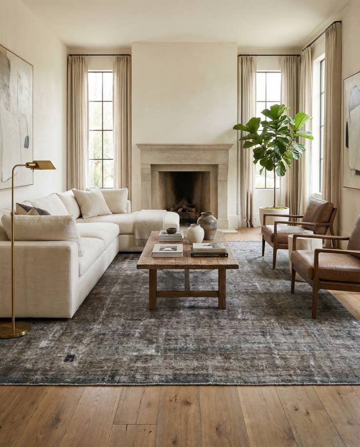 Detail image of 9' 6 x 11' 3 Hand Knotted Ultra Vintage Persian Wool Rug