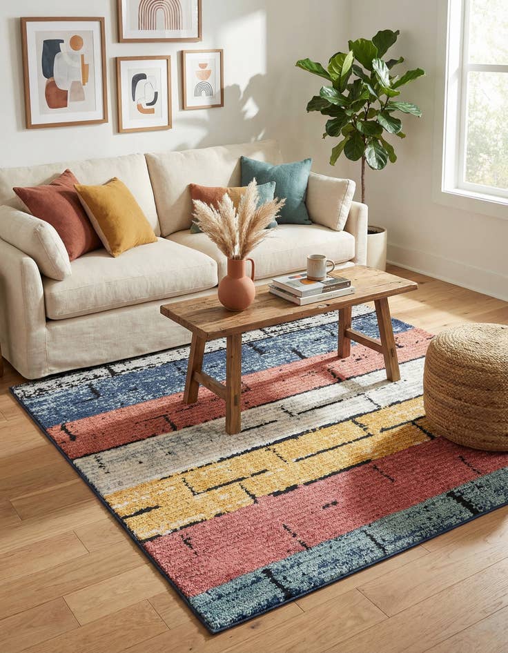 Detail image of  5' 3 x 5' 3 Tagine Square Rug