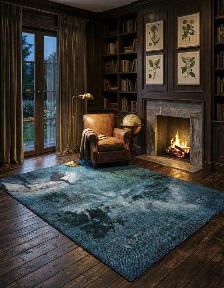 Detail image of  3' 6 x 4' 9  Hand Knotted Ultra Vintage Persian Wool Rug