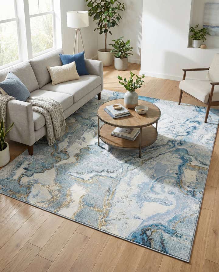 7' 10 x 10' Easy-Clean Modern Indoor / Outdoor Rug