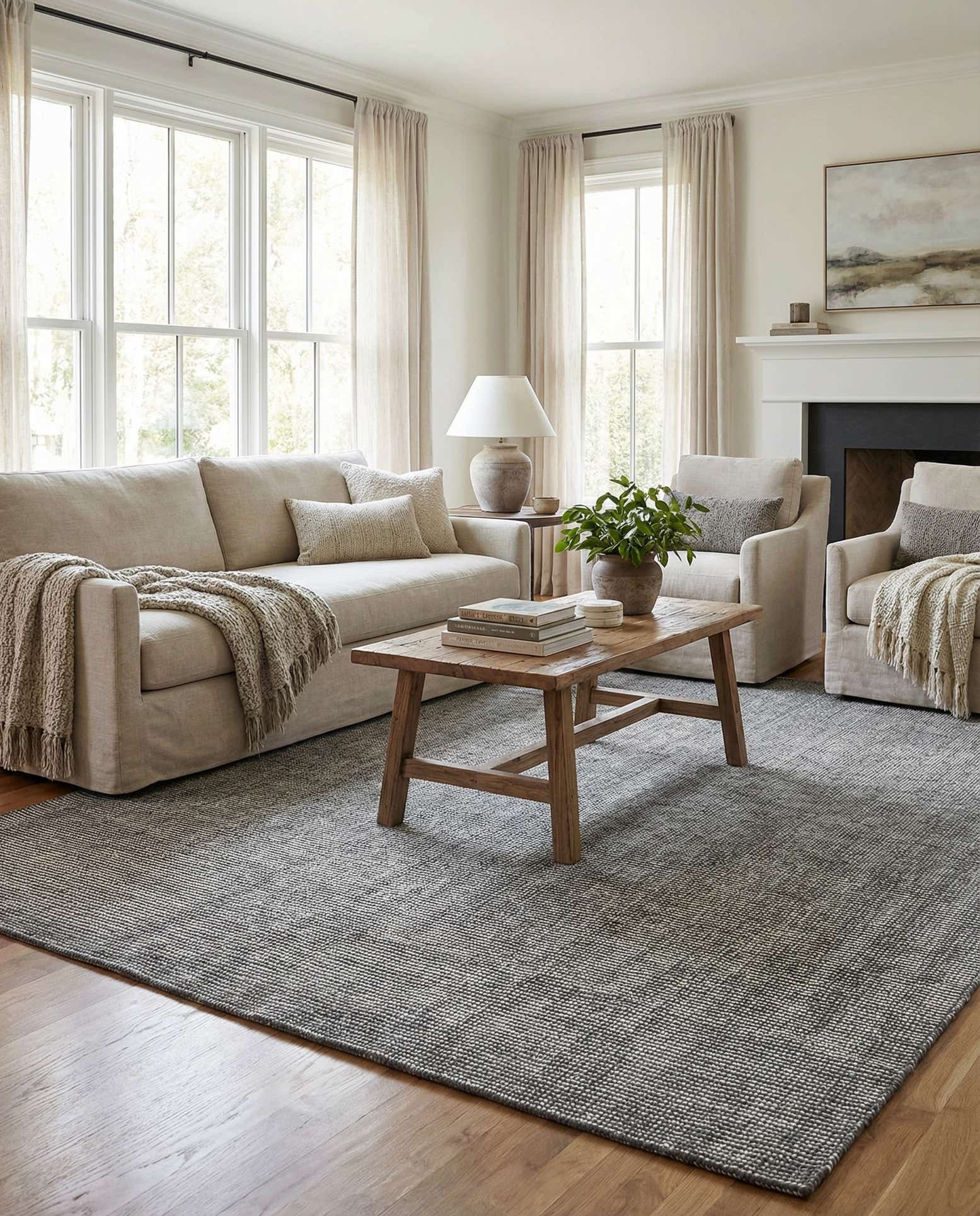 6' 1 x 9' Hand Woven Jill Zarin English Manor Farmhouse Wool Rug