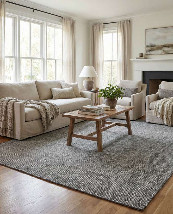 6' 1 x 9' Hand Woven Jill Zarin English Manor Farmhouse Wool Rug