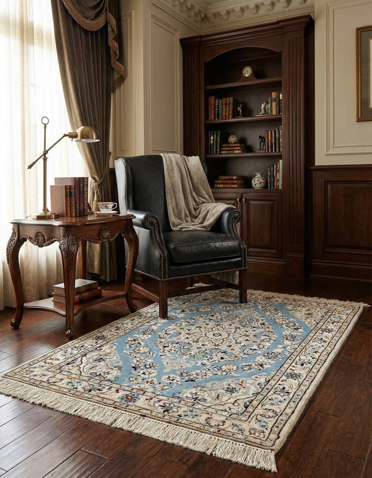 Detail image of 2' x 2' 11  Hand Knotted Nain Rug