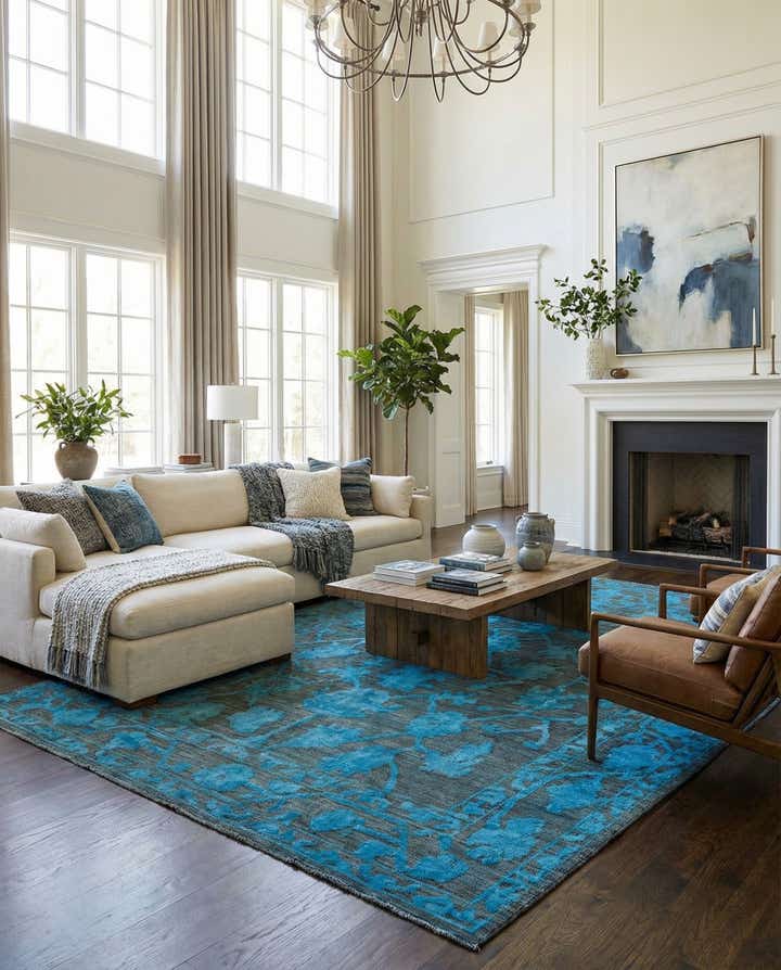 9' 4 x 12' Hand Knotted Oushak Wool Rug