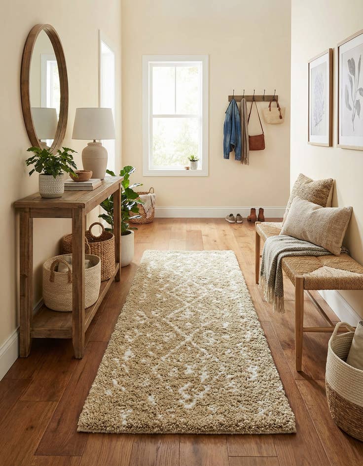 Detail image of 2' 7 x 6' Marrakesh Shag Runner Rug