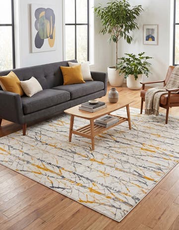 Yellow and Gray Finsbury Square Rug