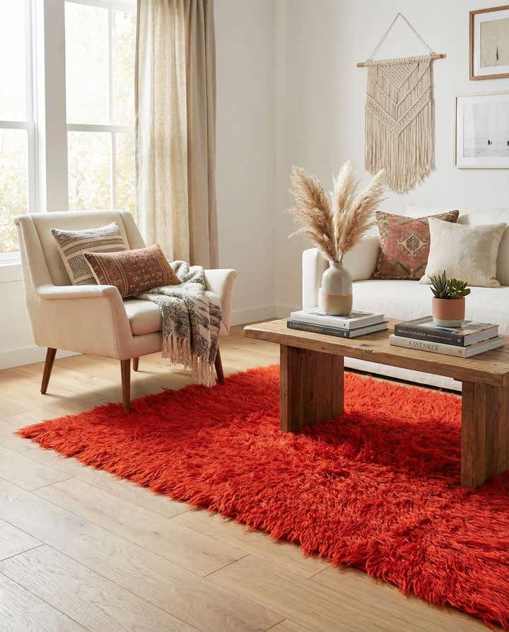 4' 5 x 5' 6 Hand Knotted Moroccan Wool Rug