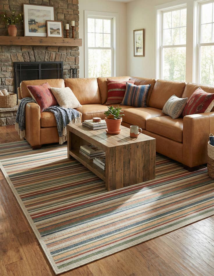 Detail image of 10' x 14'  Washable Baja Indoor / Outdoor Rug