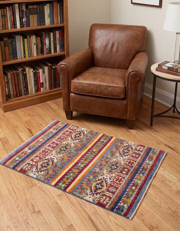 2' 8 x 3' 11 Hand Knotted Kazak Rug
