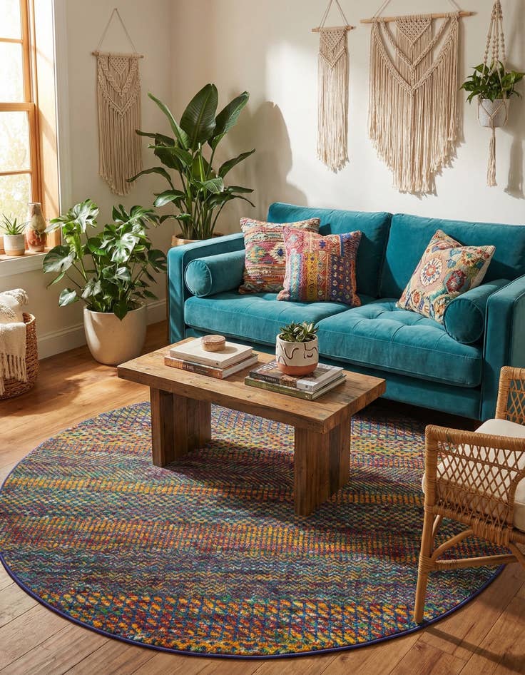 Detail image of  5' 3 x 5' 3 Calypso Round Rug