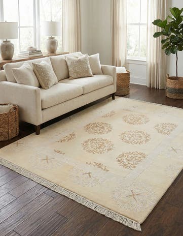 4' 10 x 6' 5 Hand Knotted Darya Wool Rug