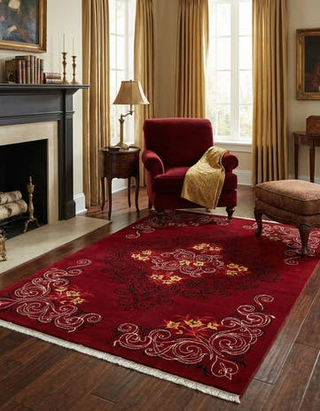 5' 7 x 8' 4 Hand Knotted Darya Wool Rug