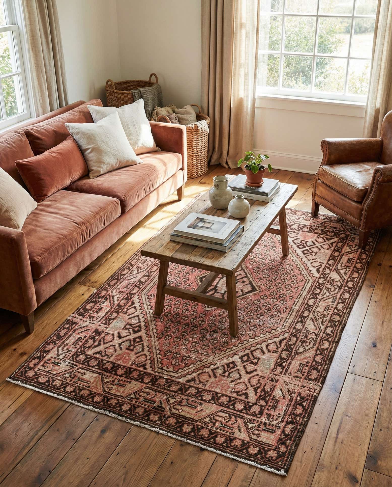 4' 2 x 7' Hand Knotted Ultra Vintage Persian Wool Rug