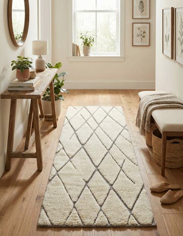 2' x 6' 1 Hand Knotted Atlas Moroccan Wool Runner Rug