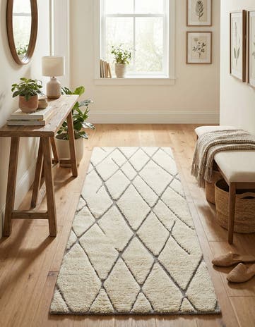 2' x 6' 1 Hand Knotted Atlas Moroccan Wool Runner Rug