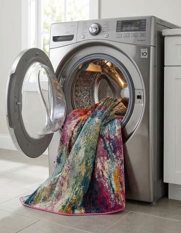 Washable Theia Square Rug