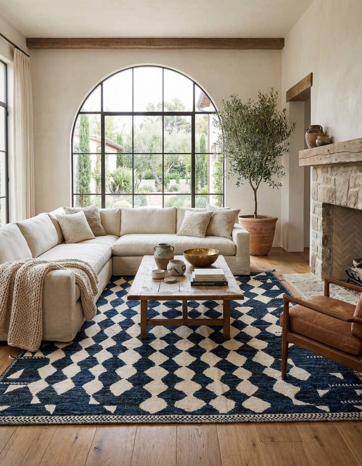 Detail image of 9' 1 x 12' 1  Hand Knotted Beni Marok Rug