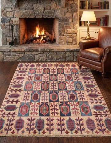 5' x 6' 10 Hand Knotted Kazak Rug