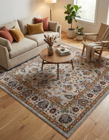 Cloud Gray Medina Square Rug