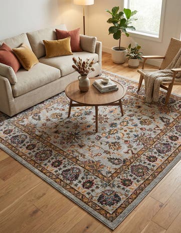 Cloud Gray Medina Square Rug