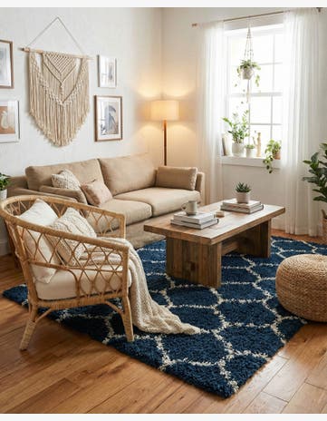 7' 10 x 7' 10 Trellis Shag Square Rug