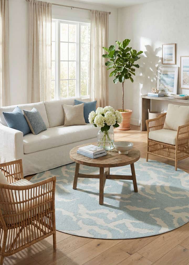 10' x 10' Easy-Clean Sabrina Soto Indoor / Outdoor Round Rug