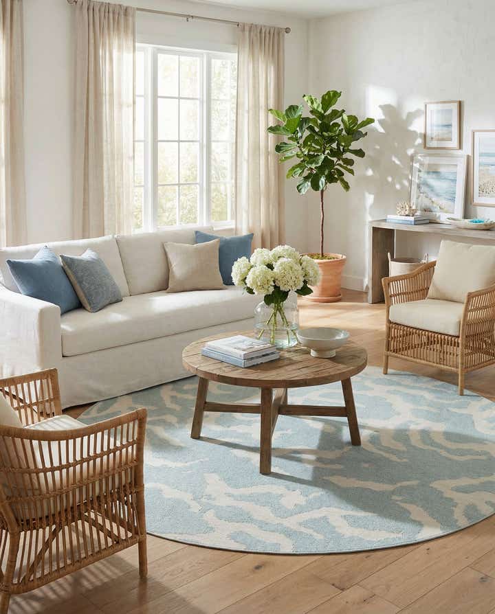10' x 10' Easy-Clean Sabrina Soto Indoor / Outdoor Round Rug
