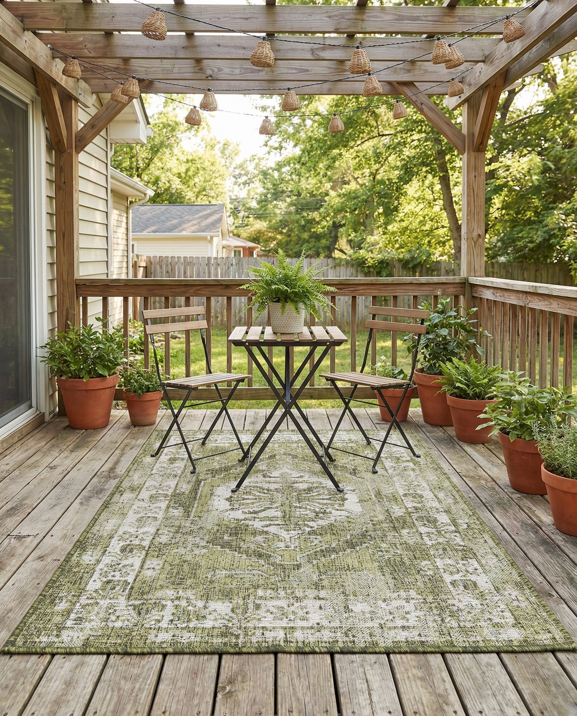  3' x 5' 3  Washable Traditional Indoor / Outdoor Rug