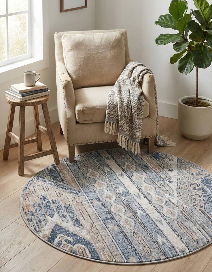 Detail image of 3' x 3' Oregon Round Rug