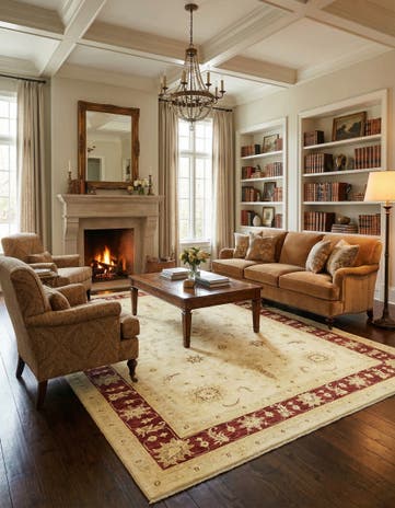 7' 1 x 9' 5 Hand Knotted Peshawar Ziegler Rug