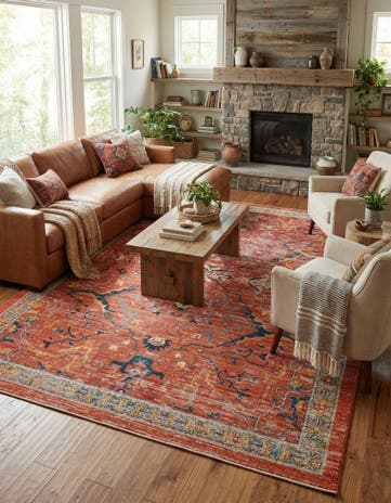 Brick Red Lola Rug