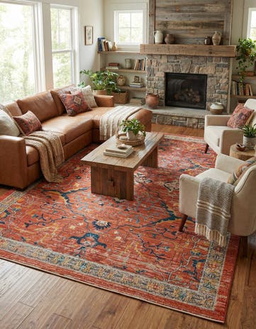 Brick Red Lola Rug