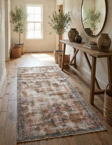 4' x 8' 2 Hand Knotted Ultra Vintage Persian Wool Runner Rug