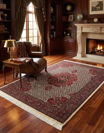 5' 1 x 7' 6 Bidjar With Silk Rug