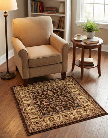 Brown Aditi Square Rug