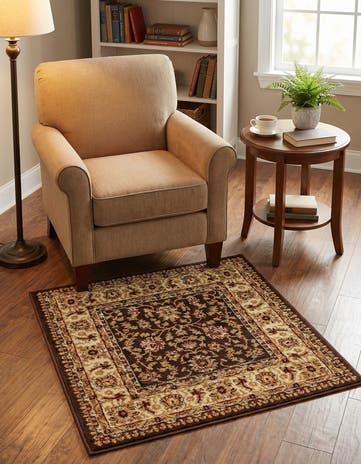 Brown Aditi Square Rug